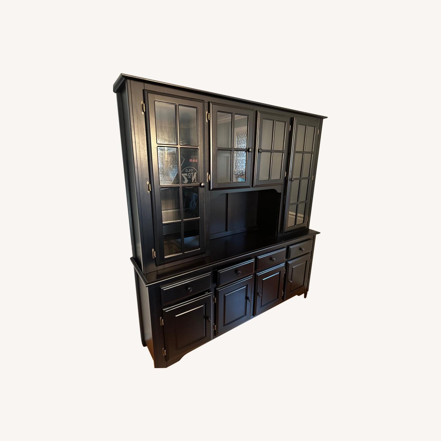 Canadel Black Credenza Hutch - image-0