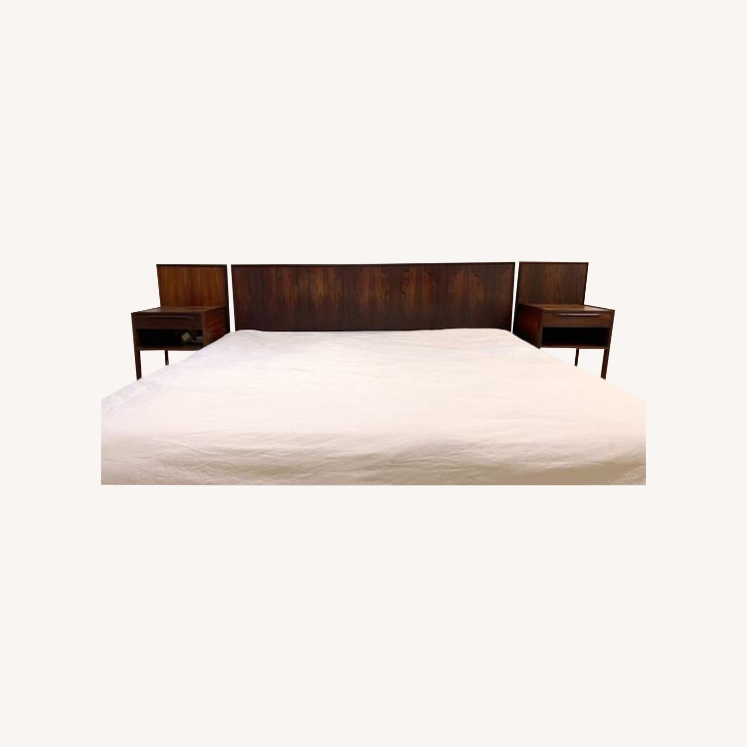 Article Mid Century Rare Rosewood Bedset by Ib Kofod - image-0