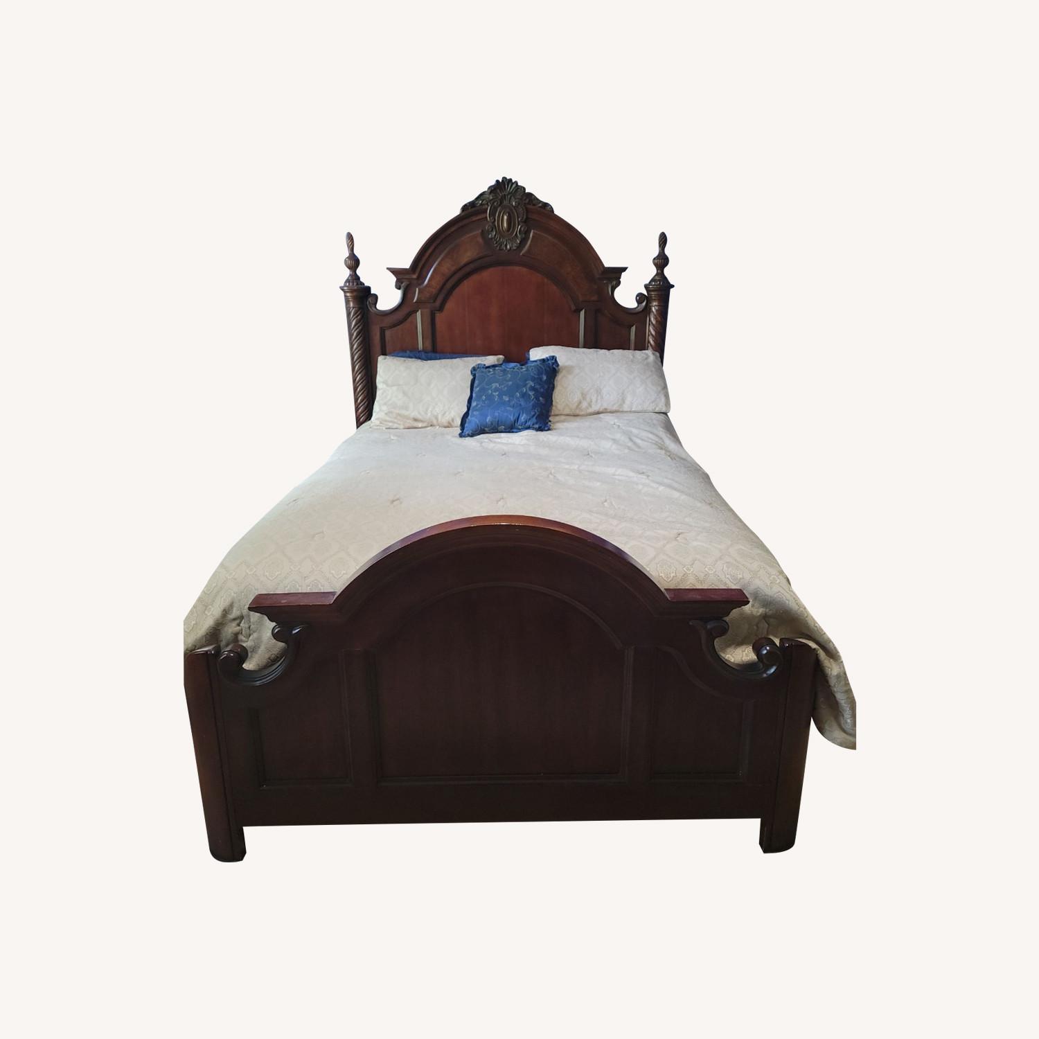 Queen Wood Bed Frame Reproduction AptDeco