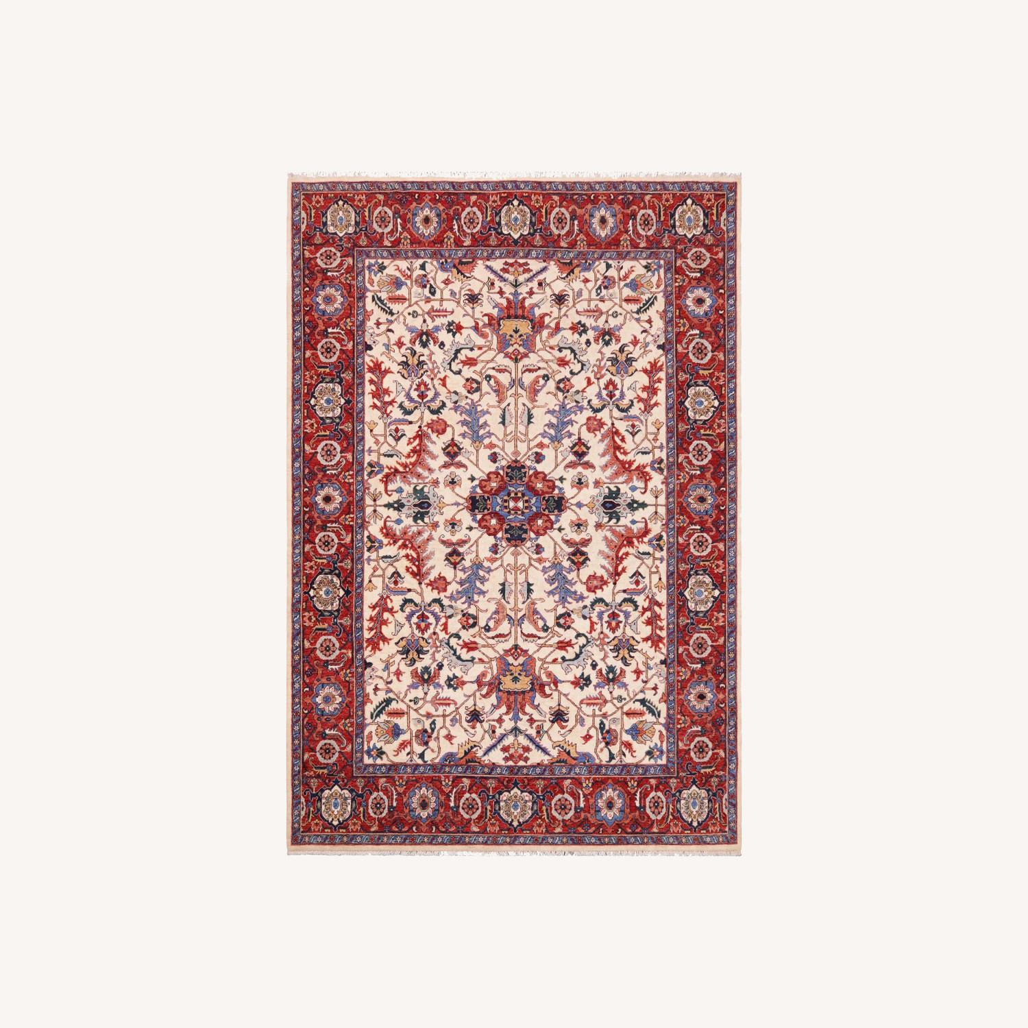 Audie Ivory/Rust Wool Rug - 9'1'' x 12'3'' - image-0