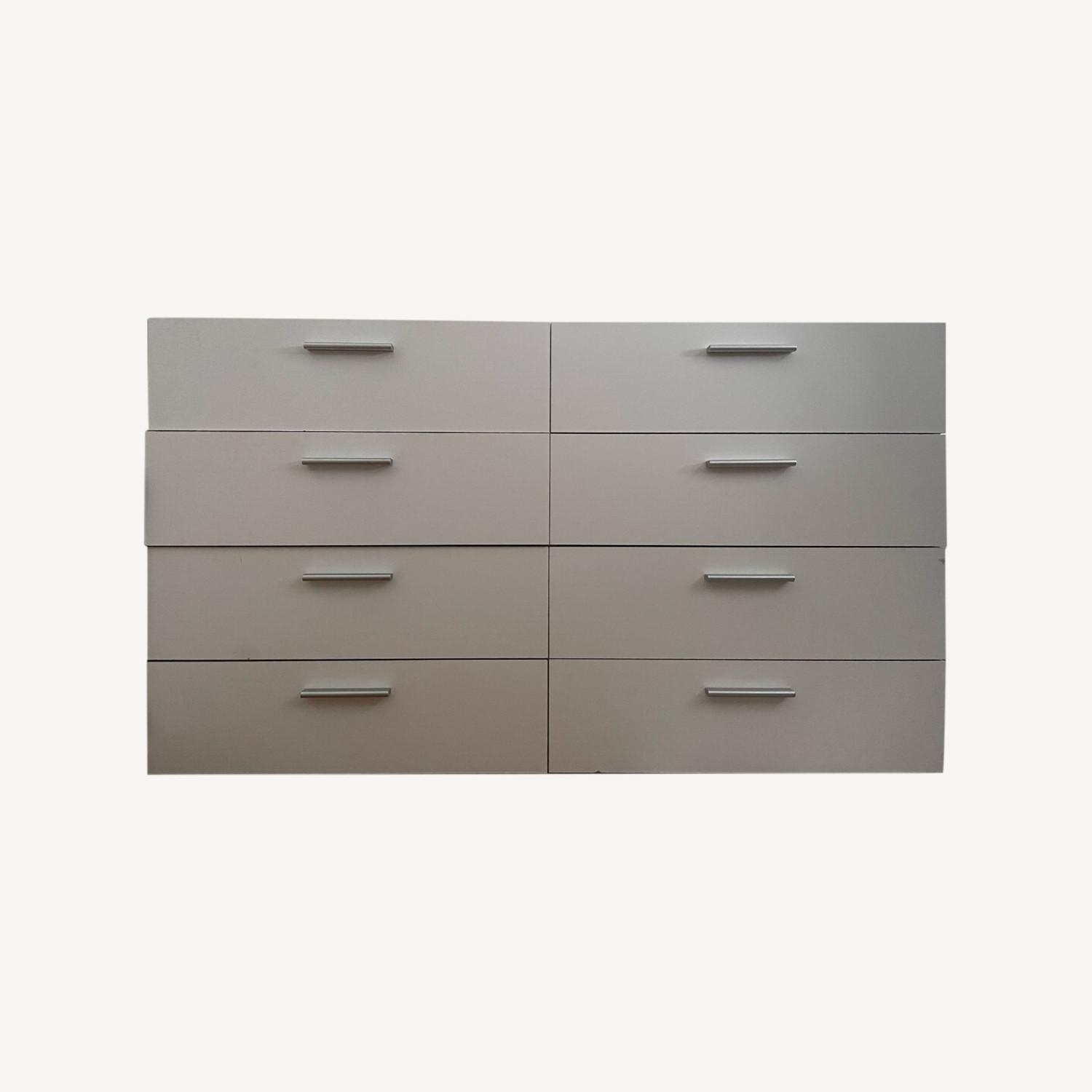 8 Drawer White Double Dresser - image-0