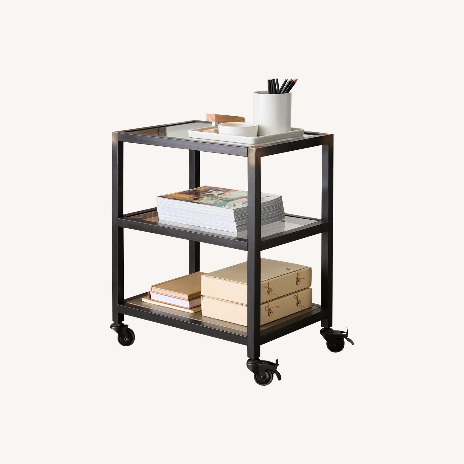 Pottery Barn Flynn Metal Rolling Storage Cart - image-0