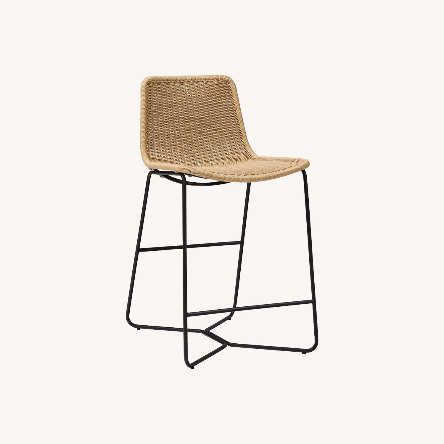 West Elm Woven Slope Counter Stool - image-0