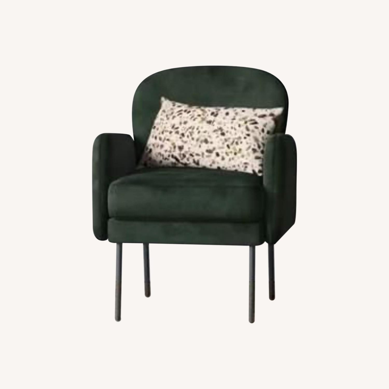 Forest Green Accent Chair Velvet AptDeco