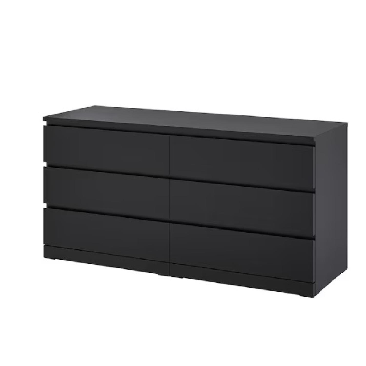 IKEA Black 6 Drawer Wide Dresser - image-4