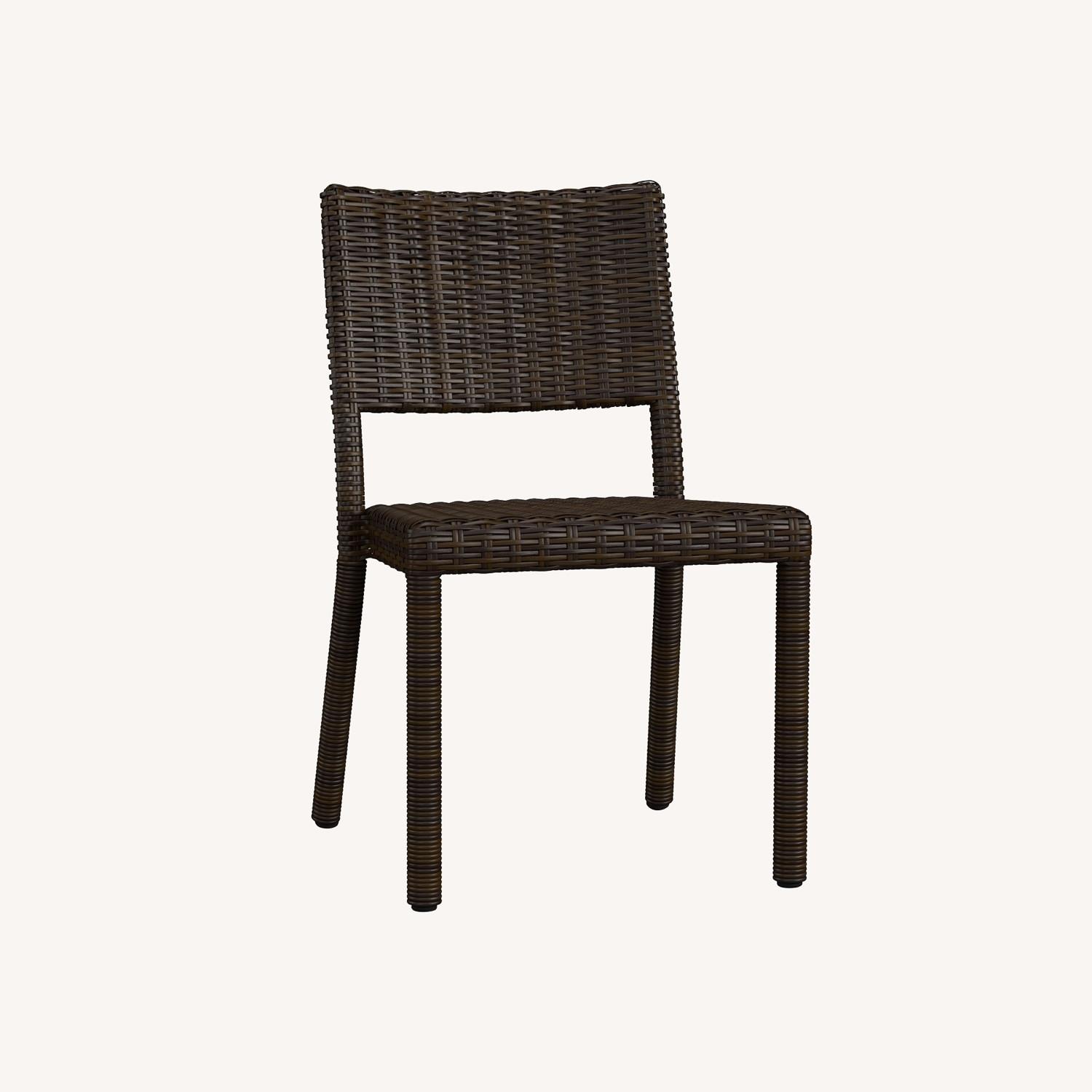 Pottery Barn Torrey All-Weather Wicker Stackable Chair - image-0