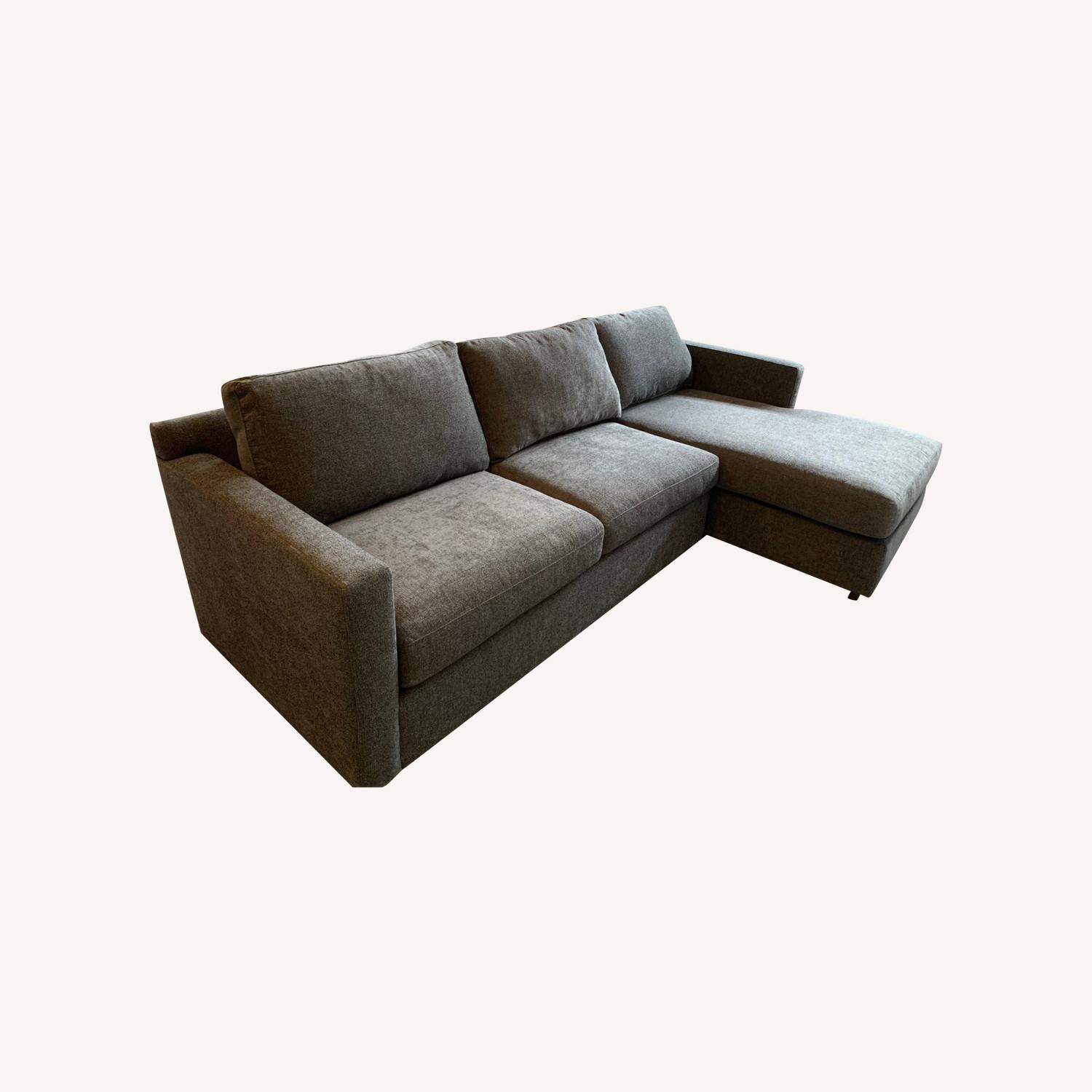 Crate & Barrel Chaise Sectional Sofa - image-0