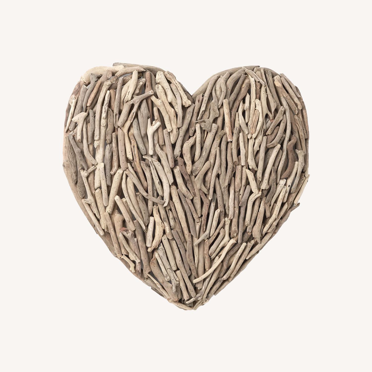 Pottery Barn Driftwood Heart Wall Art - image-0