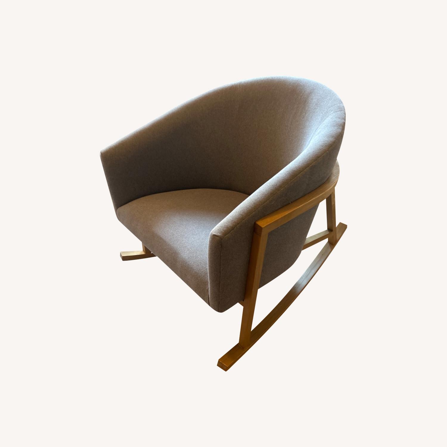 West Elm Grey Rocking Chair - image-0