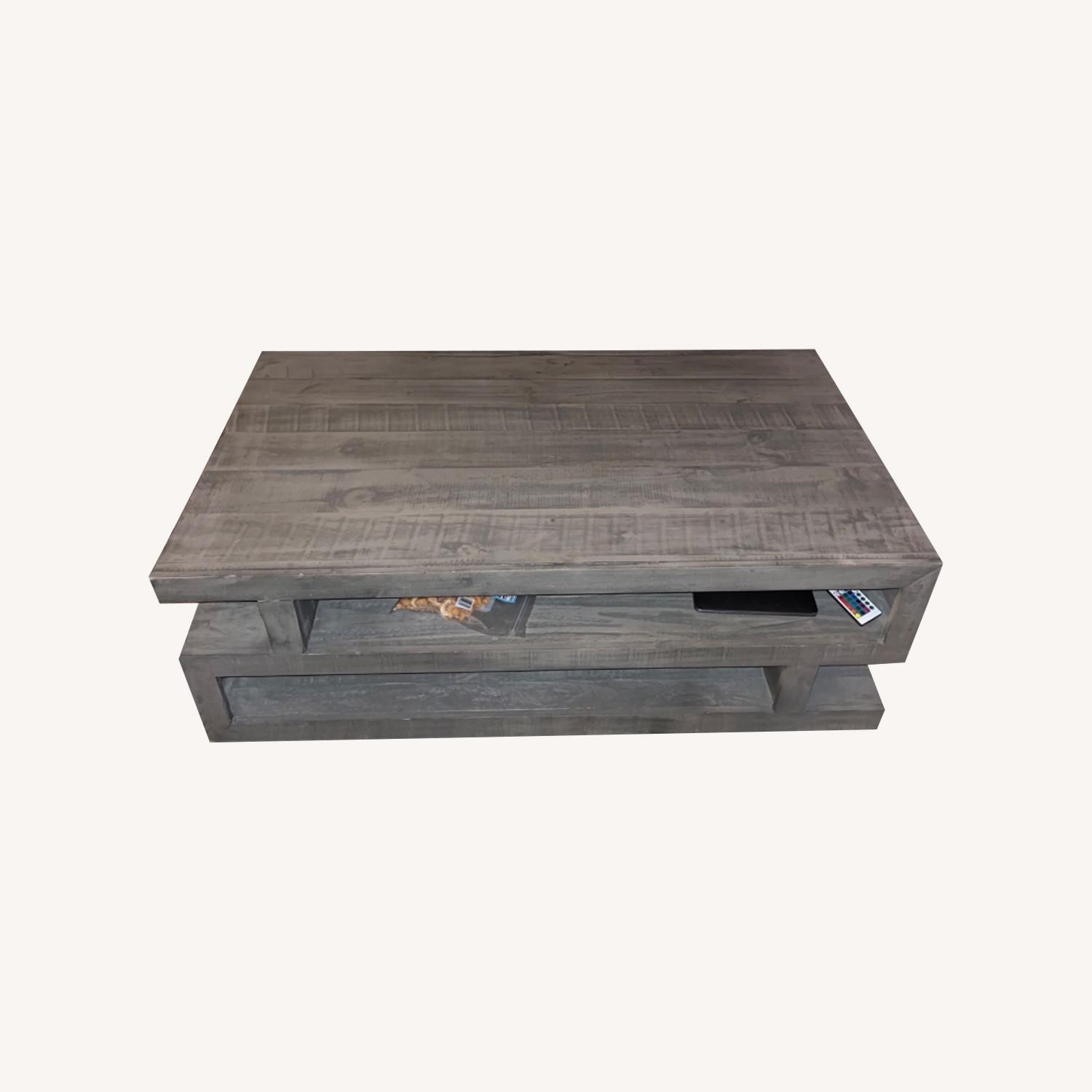 Gray Wooden Coffee Table - image-0