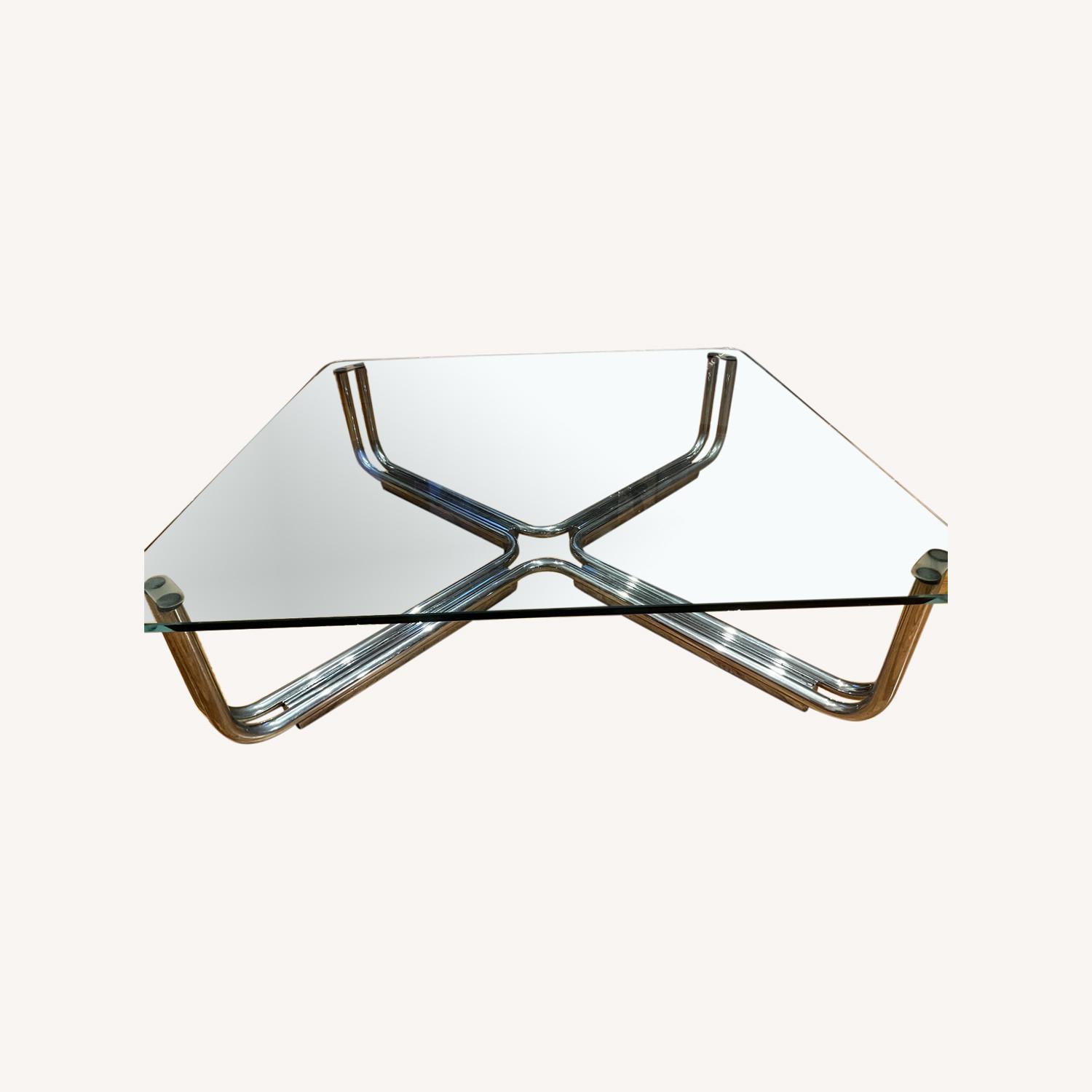 80's Vintage Glass Table - image-7