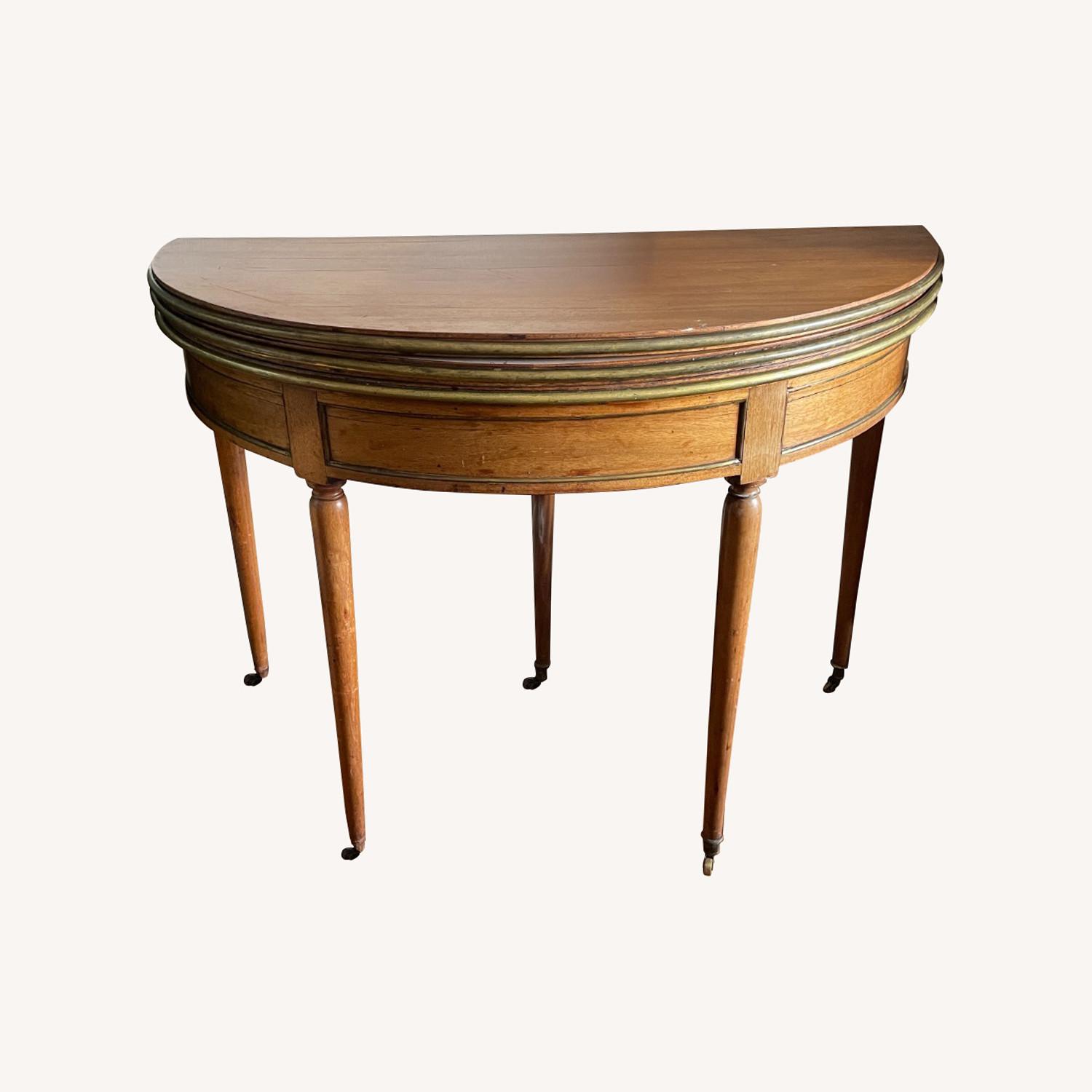 19th Century French half Moon Table Antique - image-0