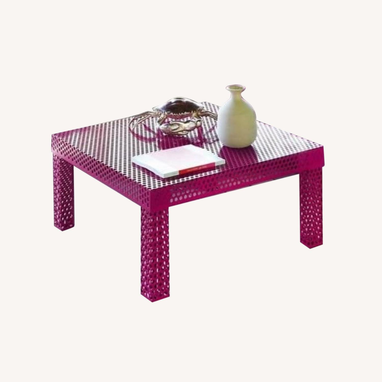 CB2 Perforated Pink Coffee Table - image-0