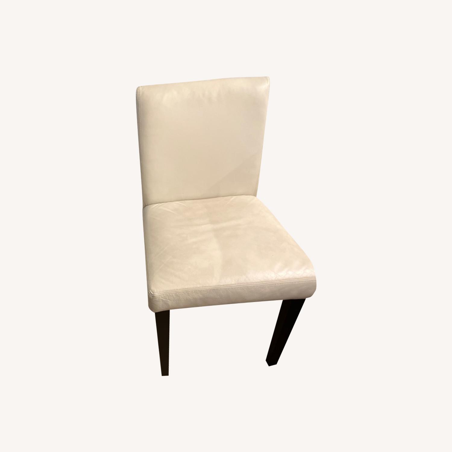 West Elm Leather Dining Chairs - image-0