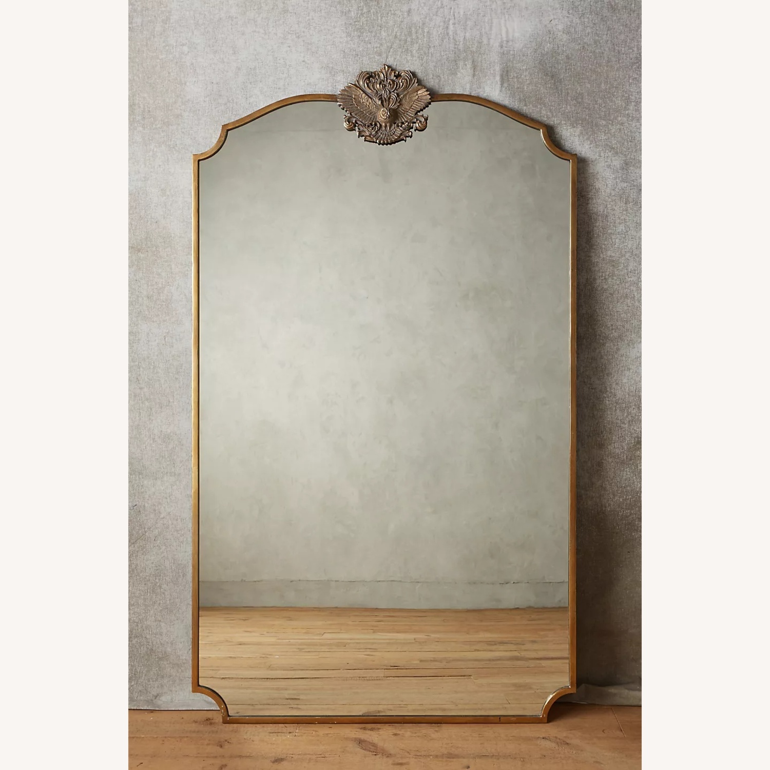 Large Anthropologie Wooded Manor Mirror - image-6