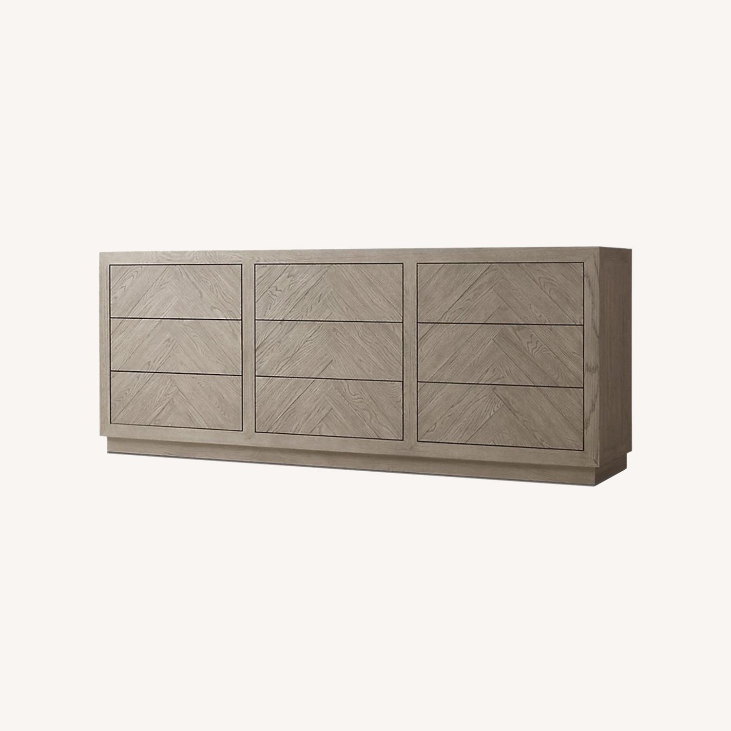 Restoration Hardware Herringbone 9 Drawer Dresser - image-0