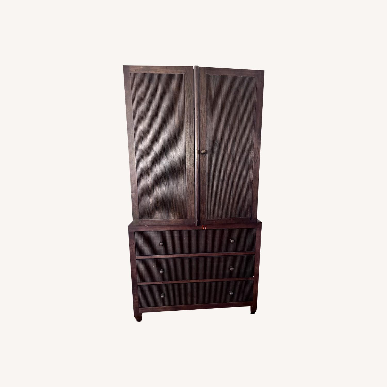 Dark Brown Armoire - image-0