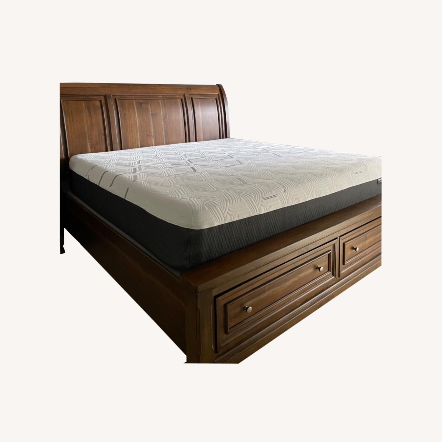 Ashley King Bed with Two Storage Drawers AptDeco