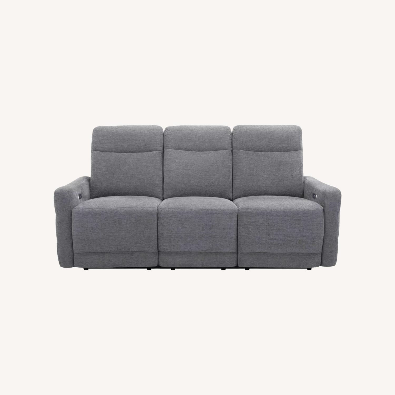 Raymour & Flanigan Yardley Chenille Power Sofa - image-0