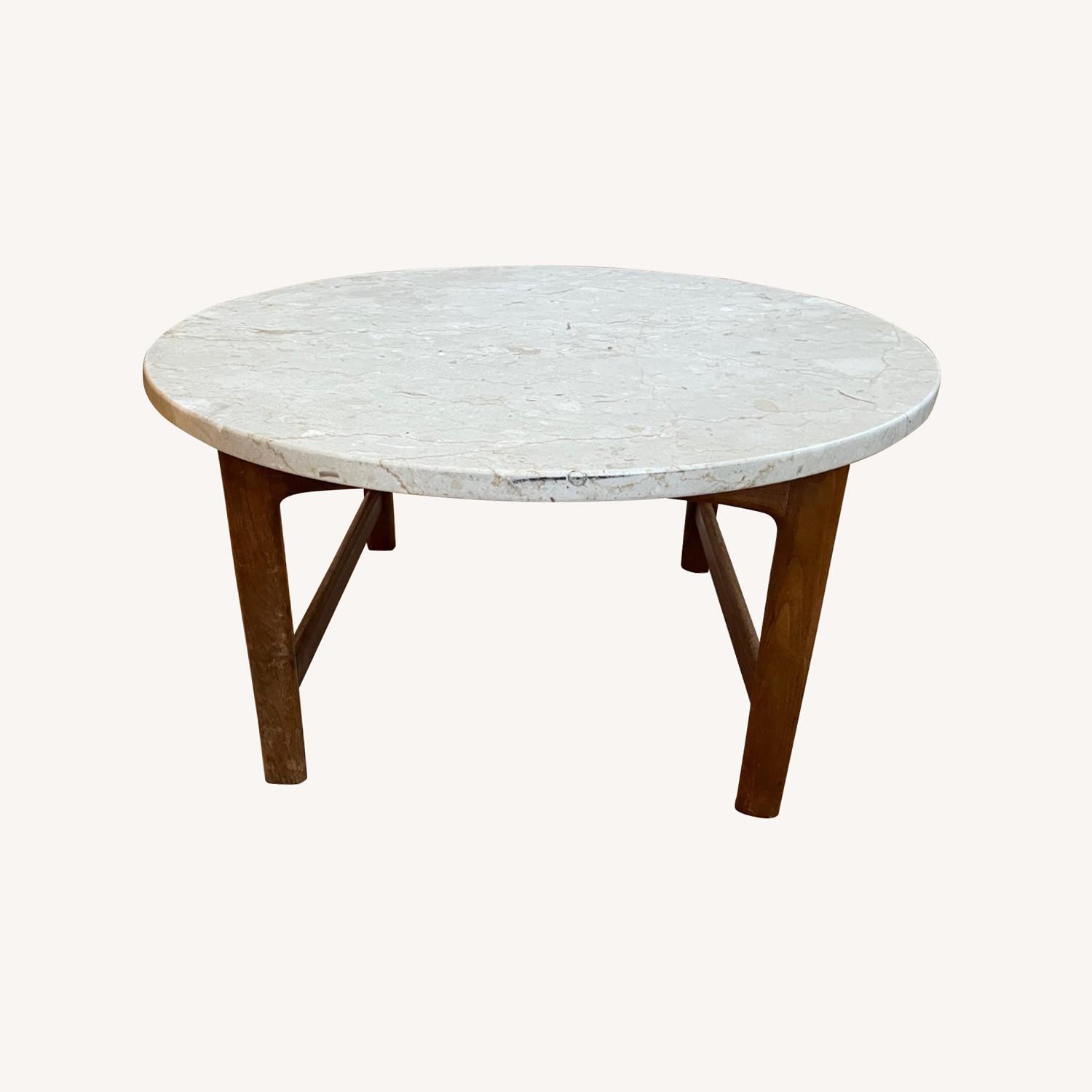 Mid-Century Marble Coffee Table - image-0