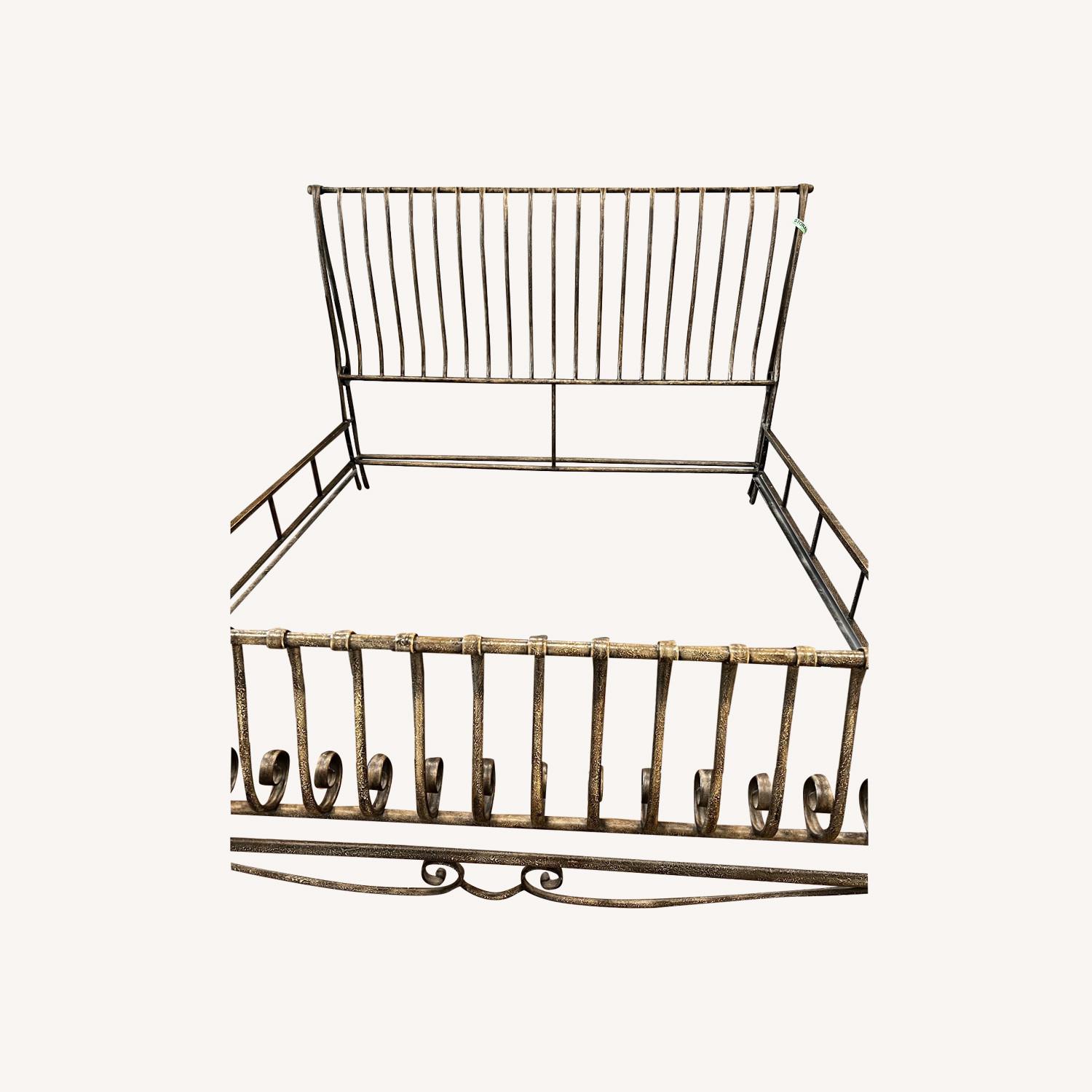 King Bed Frame - Antique Brass/Metal - image-0