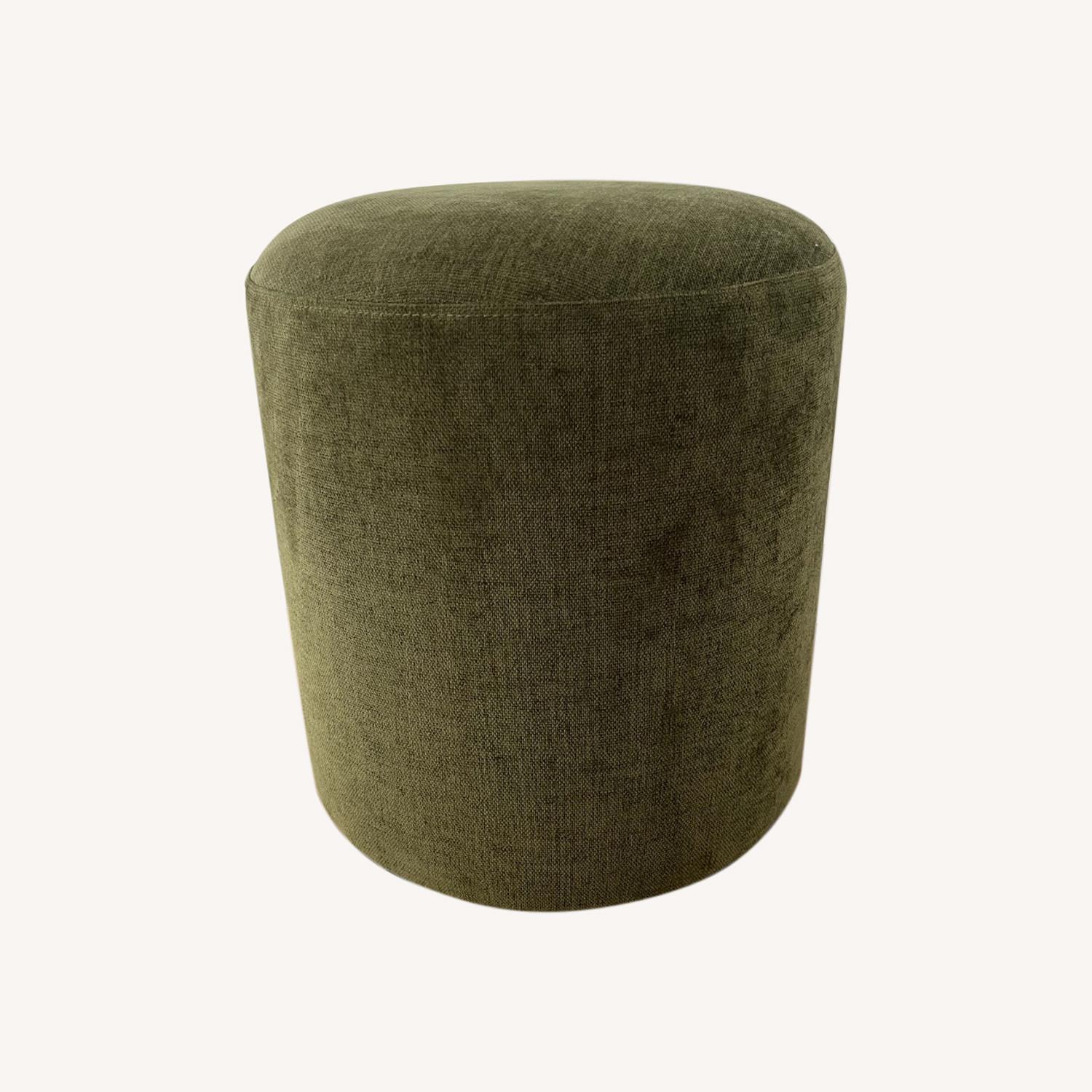 West Elm Ottoman (Green) - image-0