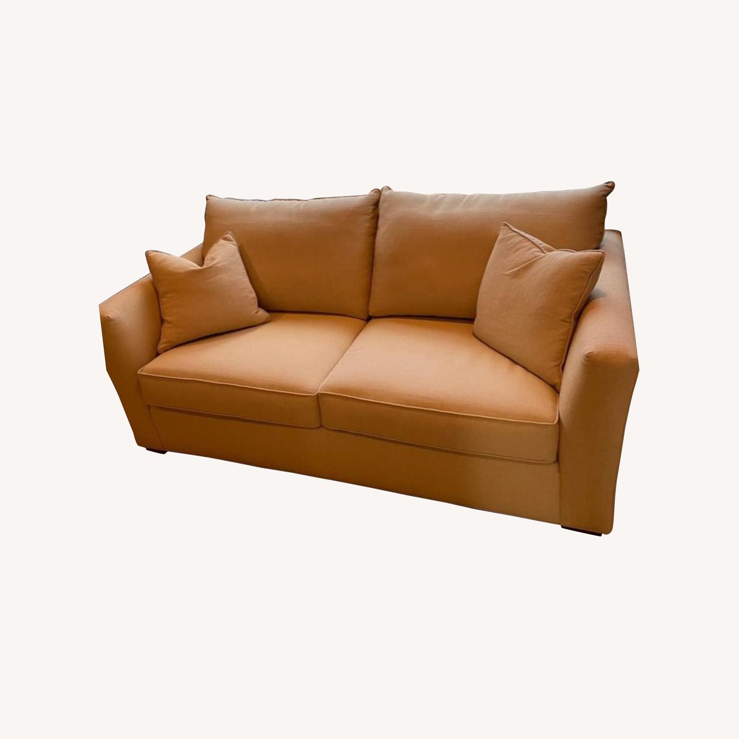 Light Yellow Two Seater Sofa - image-0