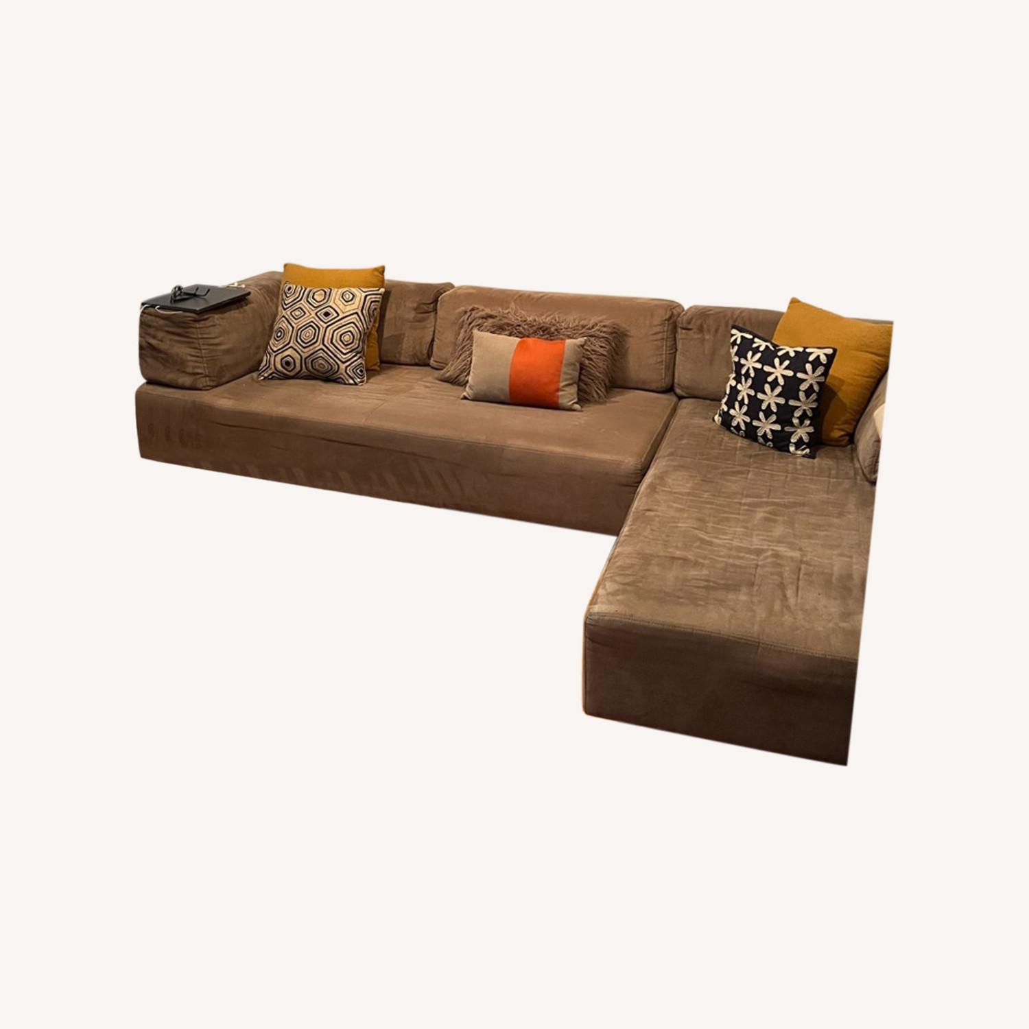 West Elm Two Piece Sectional Couch - image-0