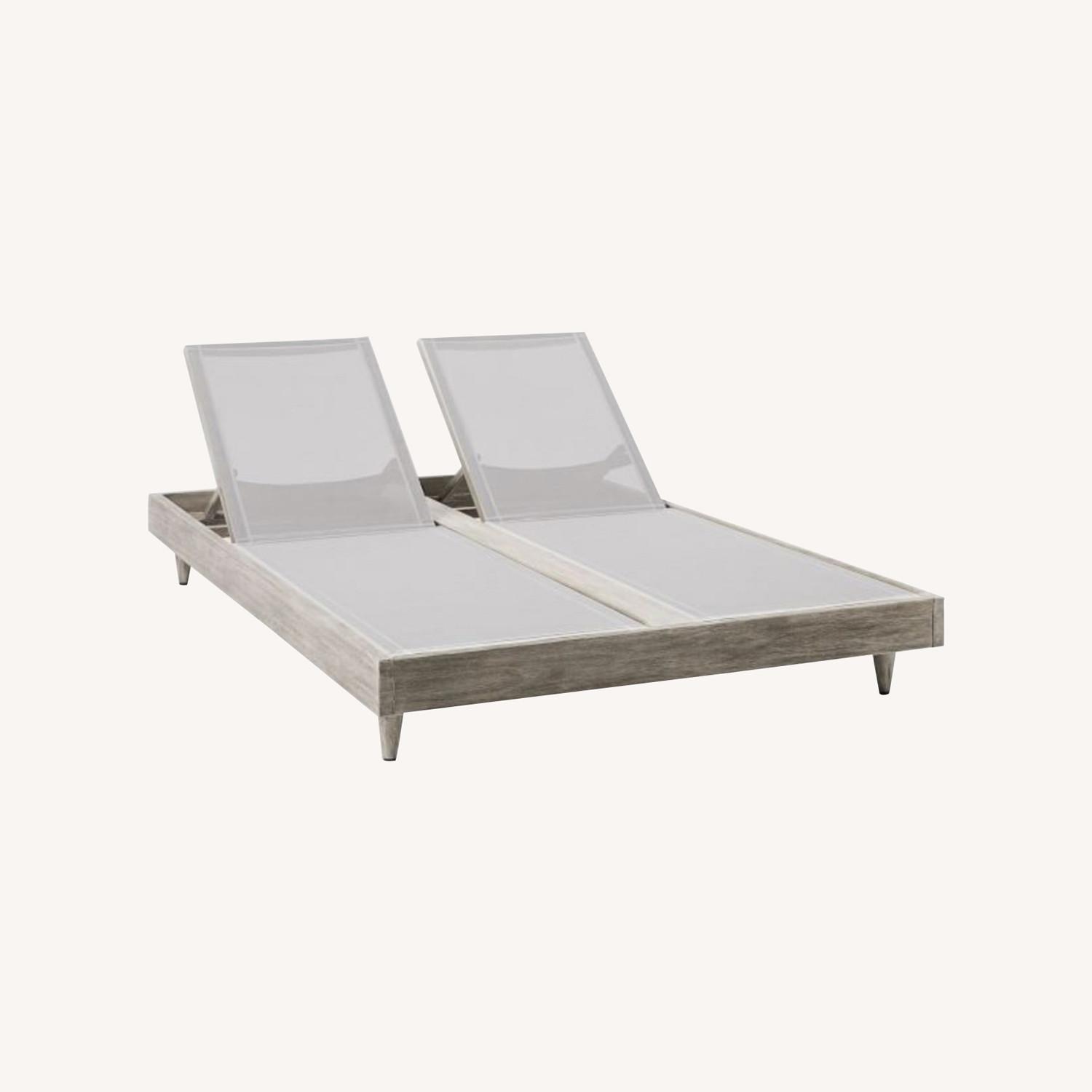 West Elm Outdoor Chaise Double Lounger - image-0