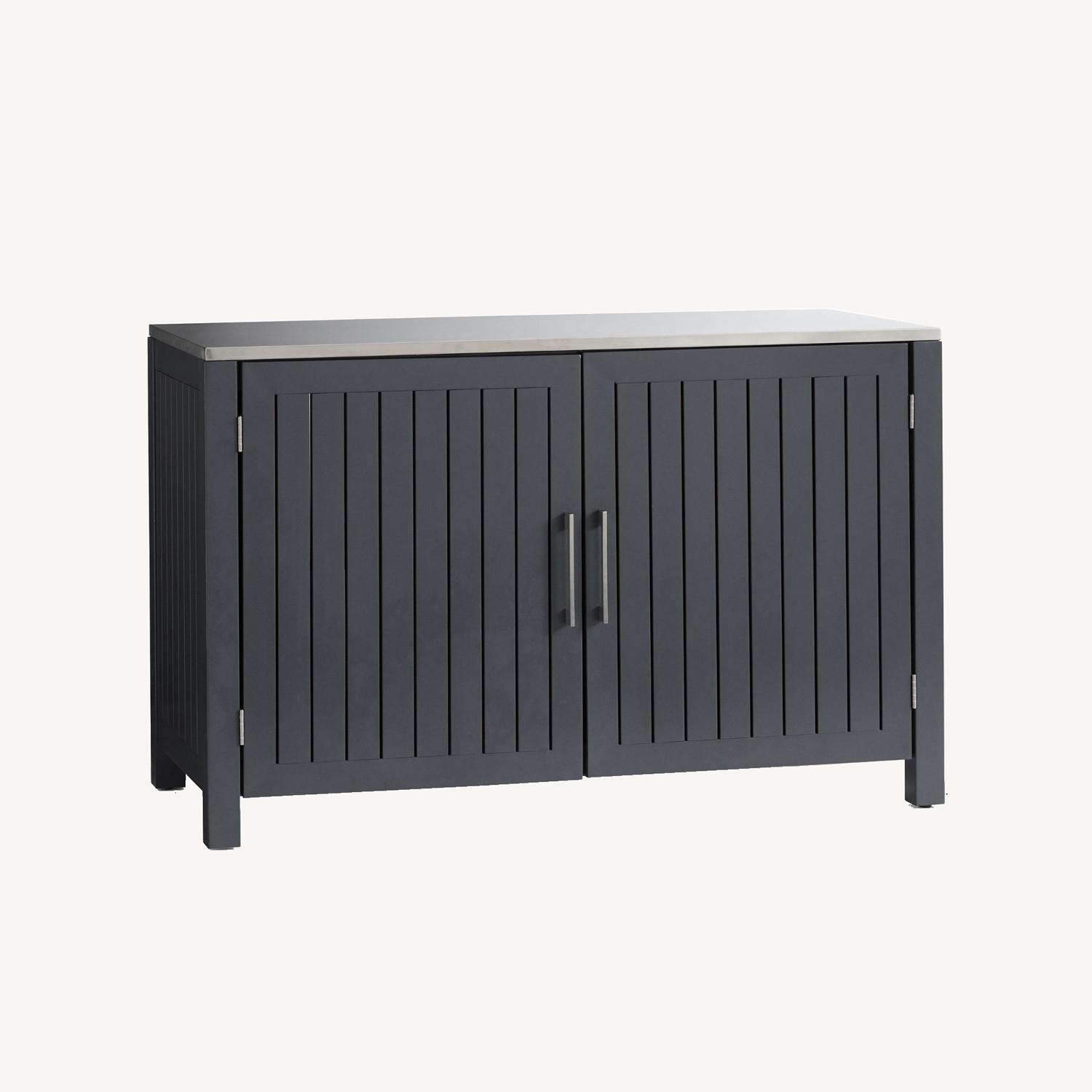 Pottery Barn Indio Metal Kitchen Double Cabinet - image-0