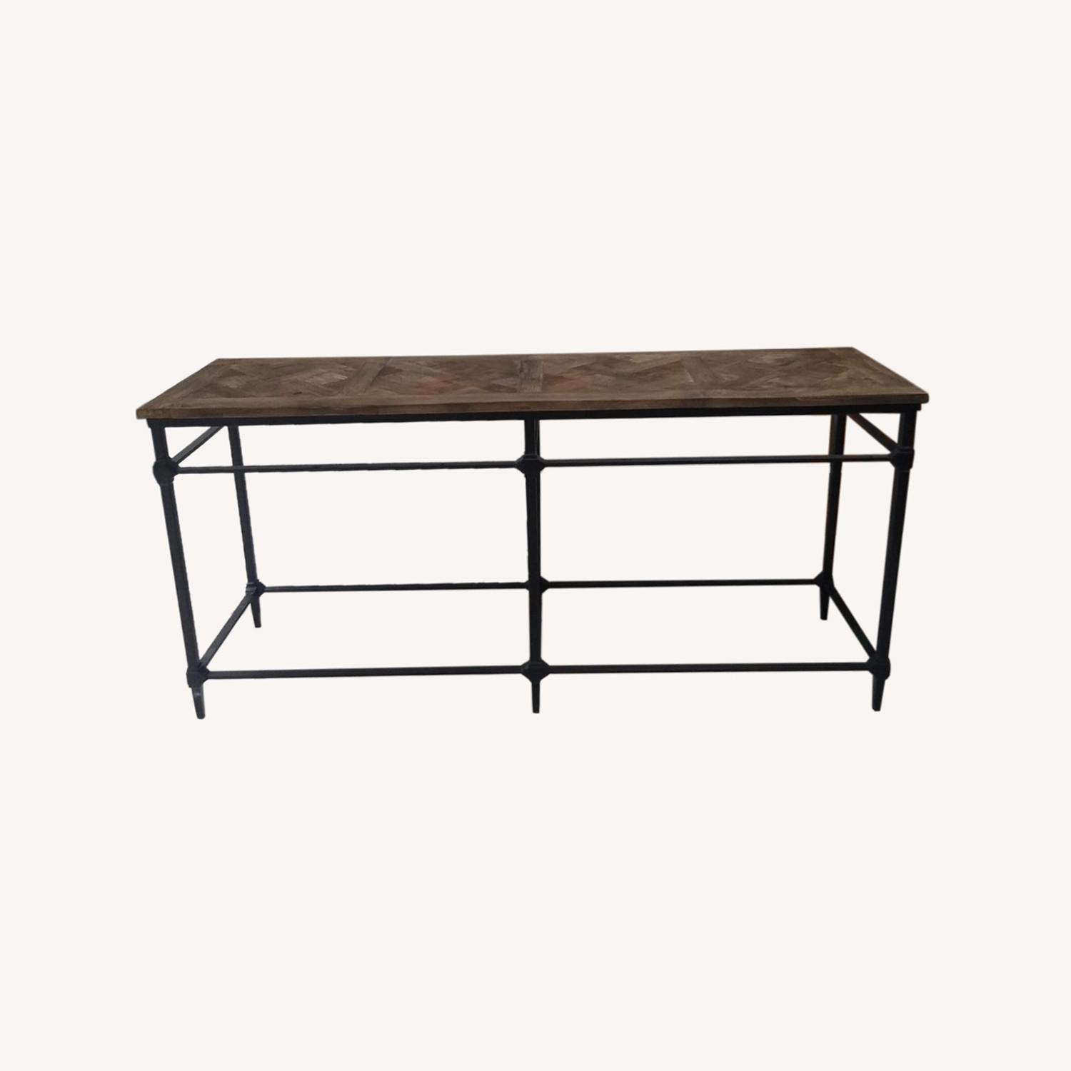 Pottery Barn Parquet Reclaimed Wood Console Table - image-0