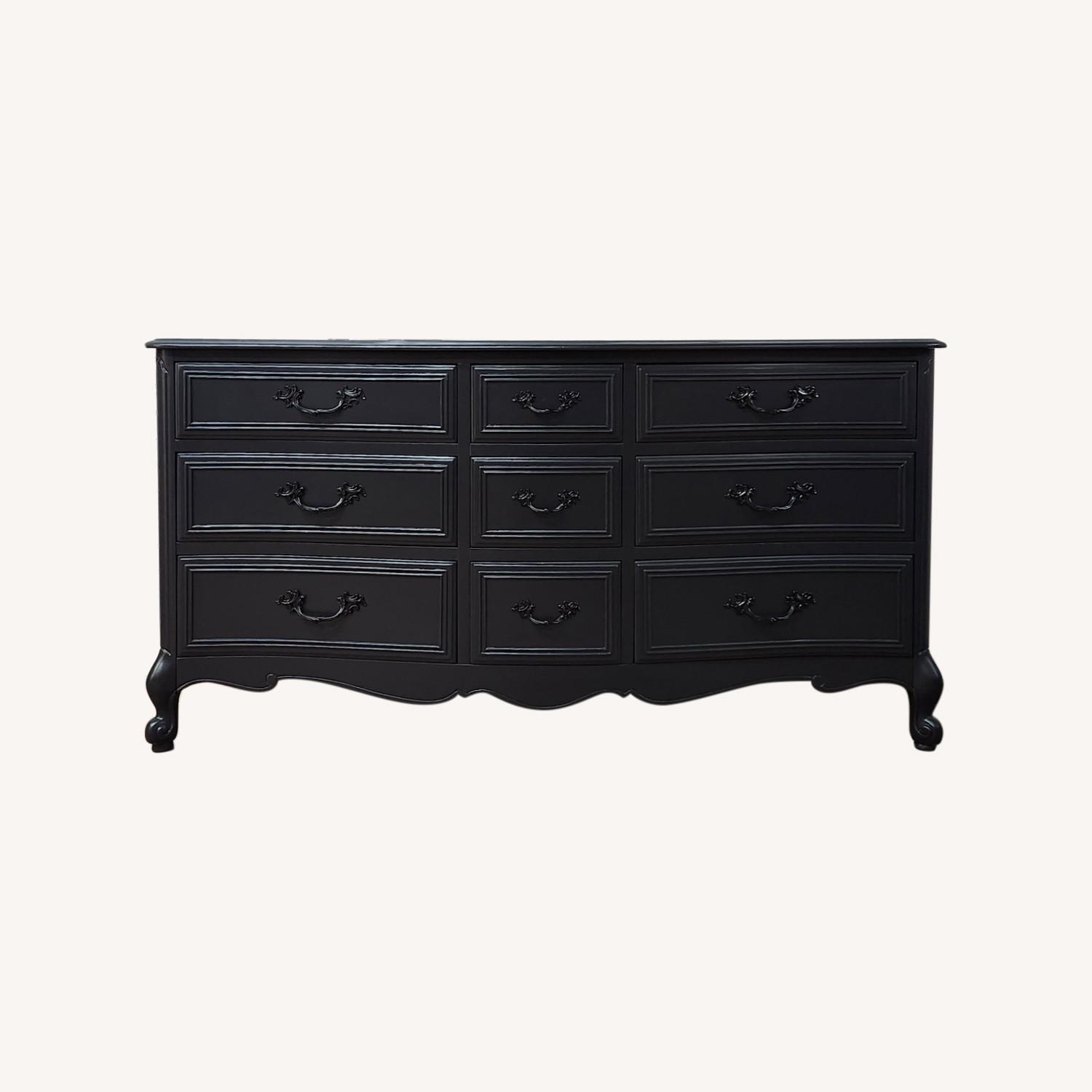 Black French Provincial Refinished Dresser - image-3