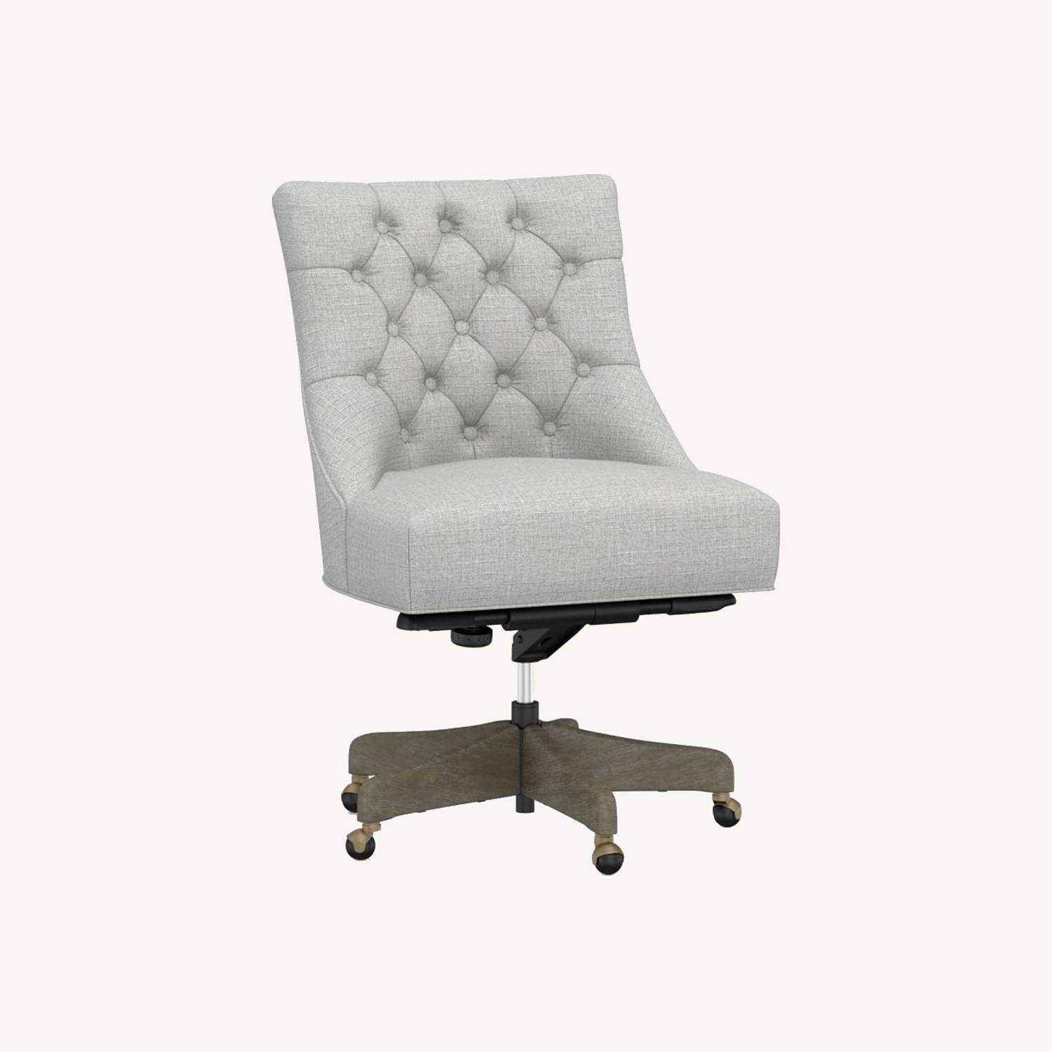 Pottery Barn Hayes Tufted Swivel Desk Chair - image-0