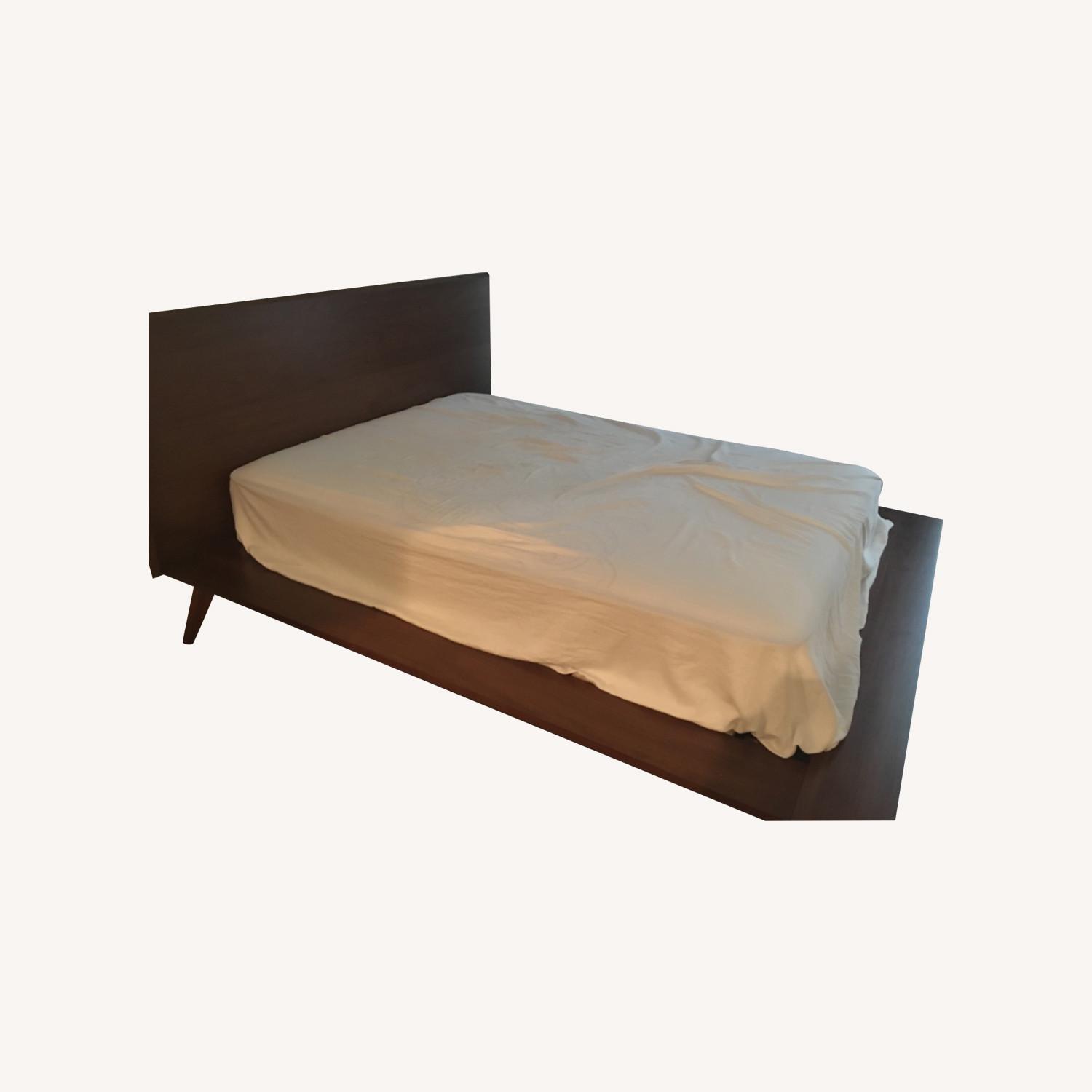 West Elm Walnut Platform Bed - image-5