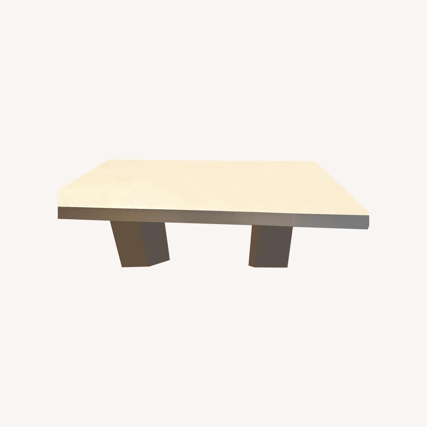 CB2 White Concrete Dining Table - image-0