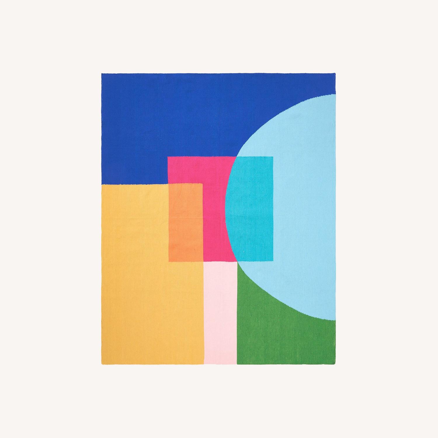 West Elm Half Moon Layered Blocks Indoor/Outdoor Rug - image-0