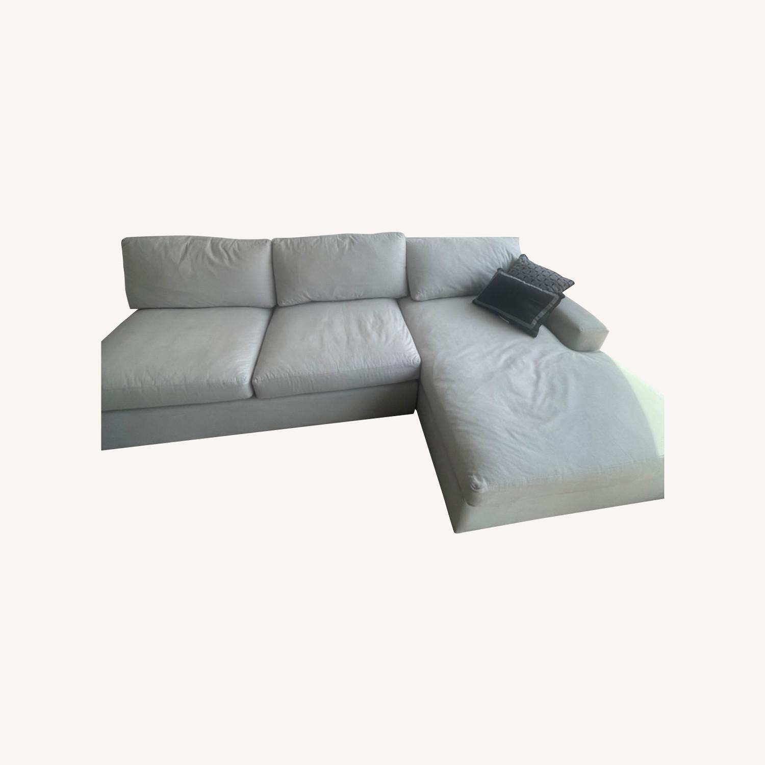 Deep and Comfortable Grey Couch - image-0