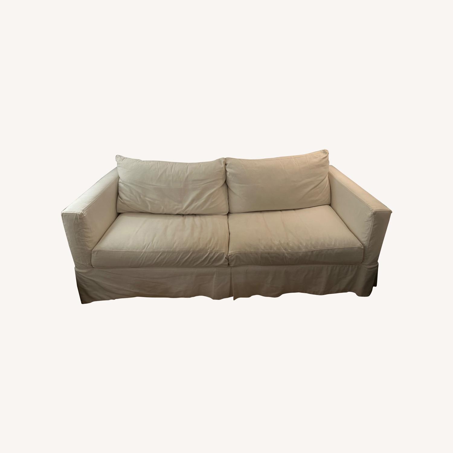 Crate & Barrel Queen Slipcovered Sofa - image-0