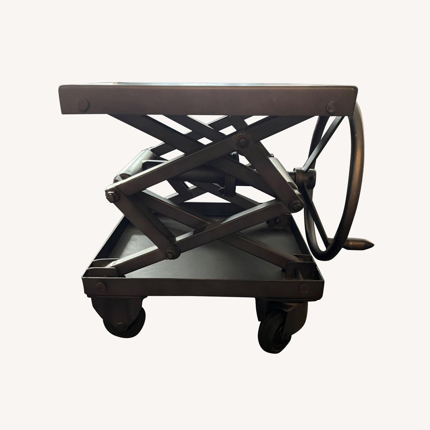 Restoration Hardware Iron Crank Side Table AptDeco