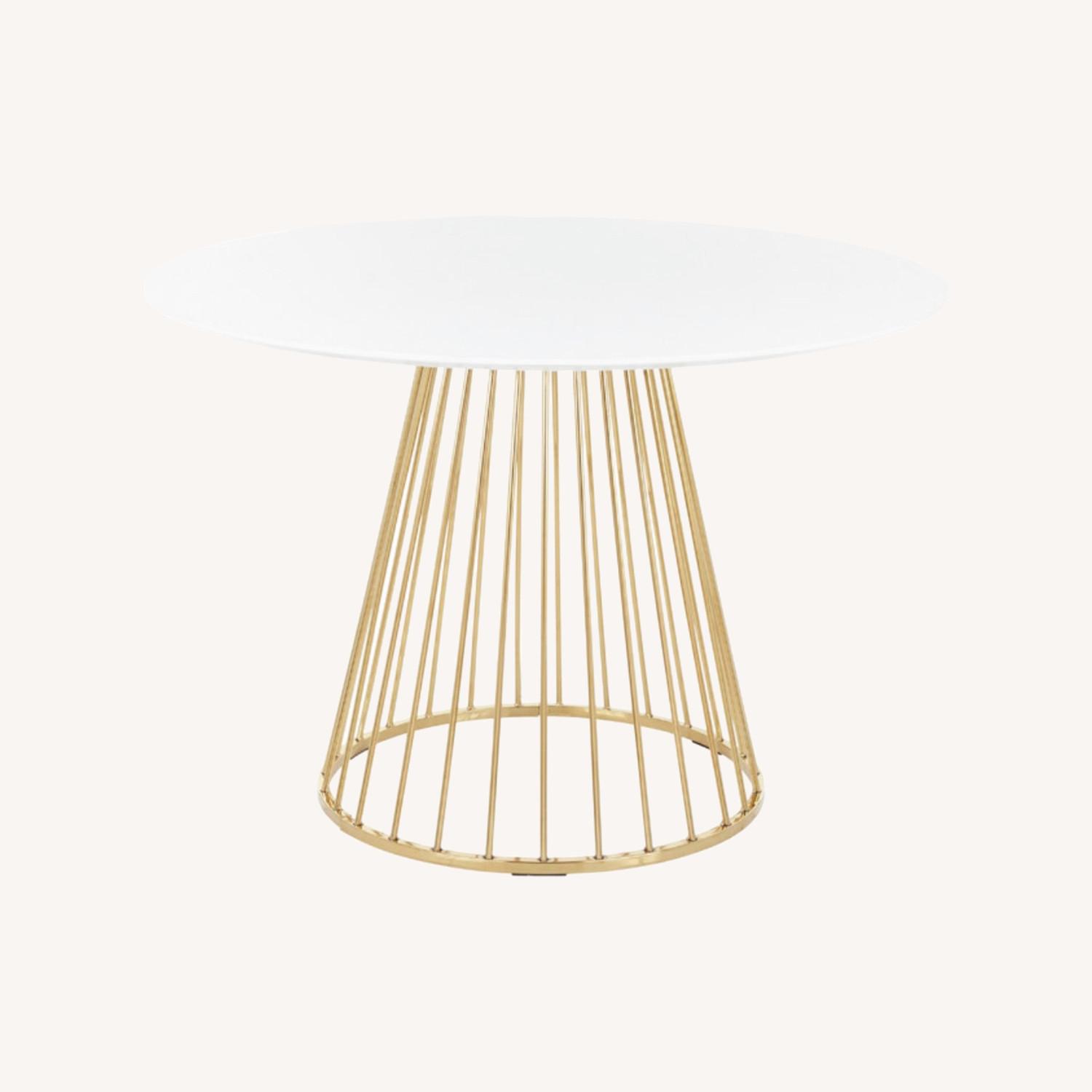 White and Gold Dining Table - image-0