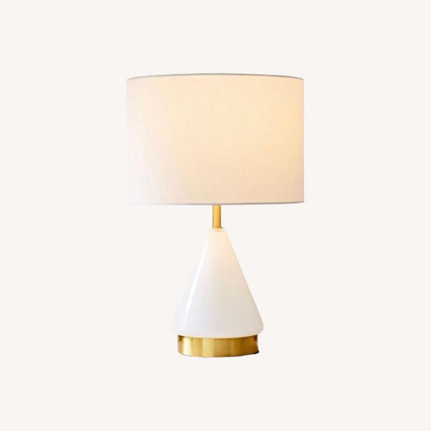 West Elm Metalized Glass USB Table Lamp (20") - image-0