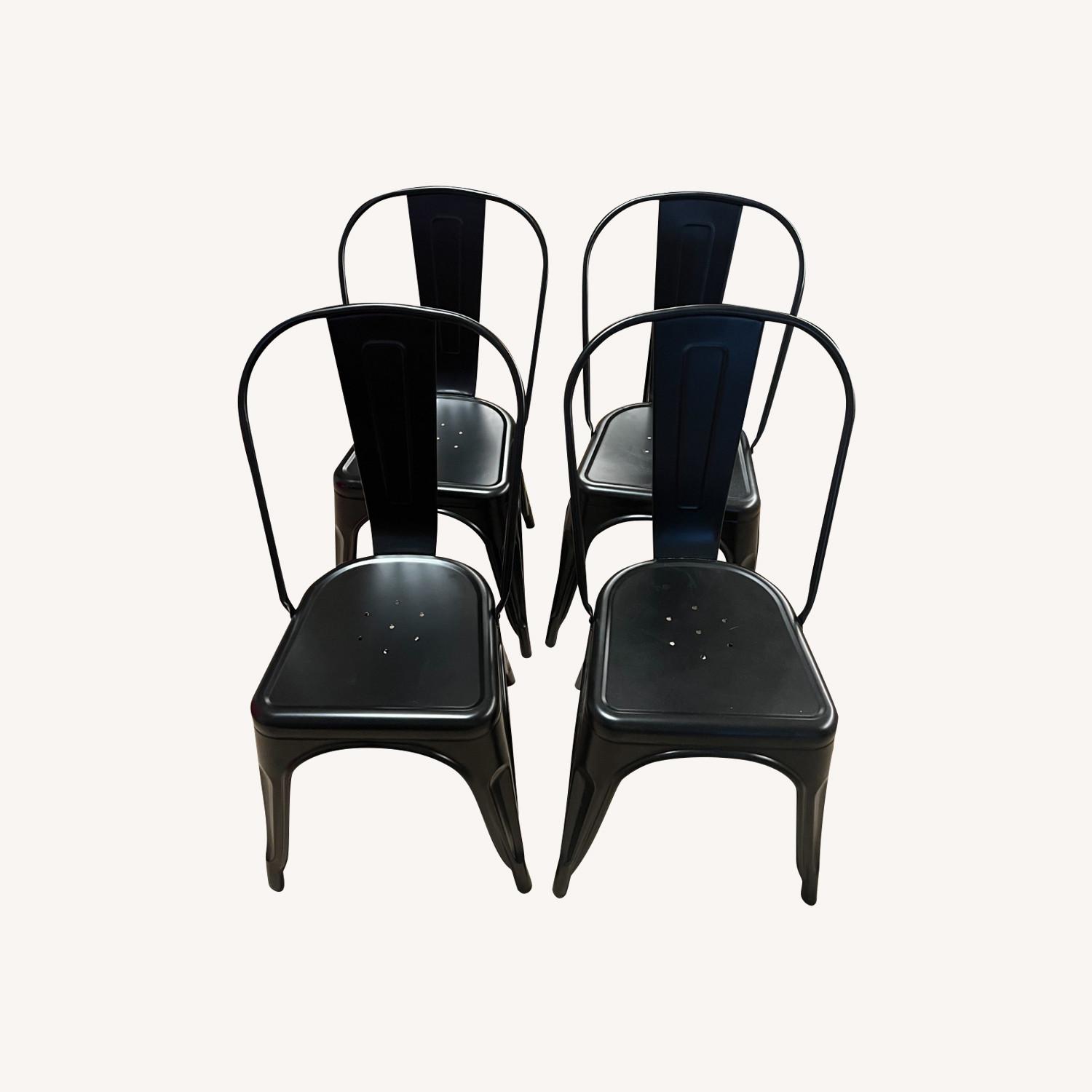 Wayfair Green Table + 4 Black Chairs - image-5