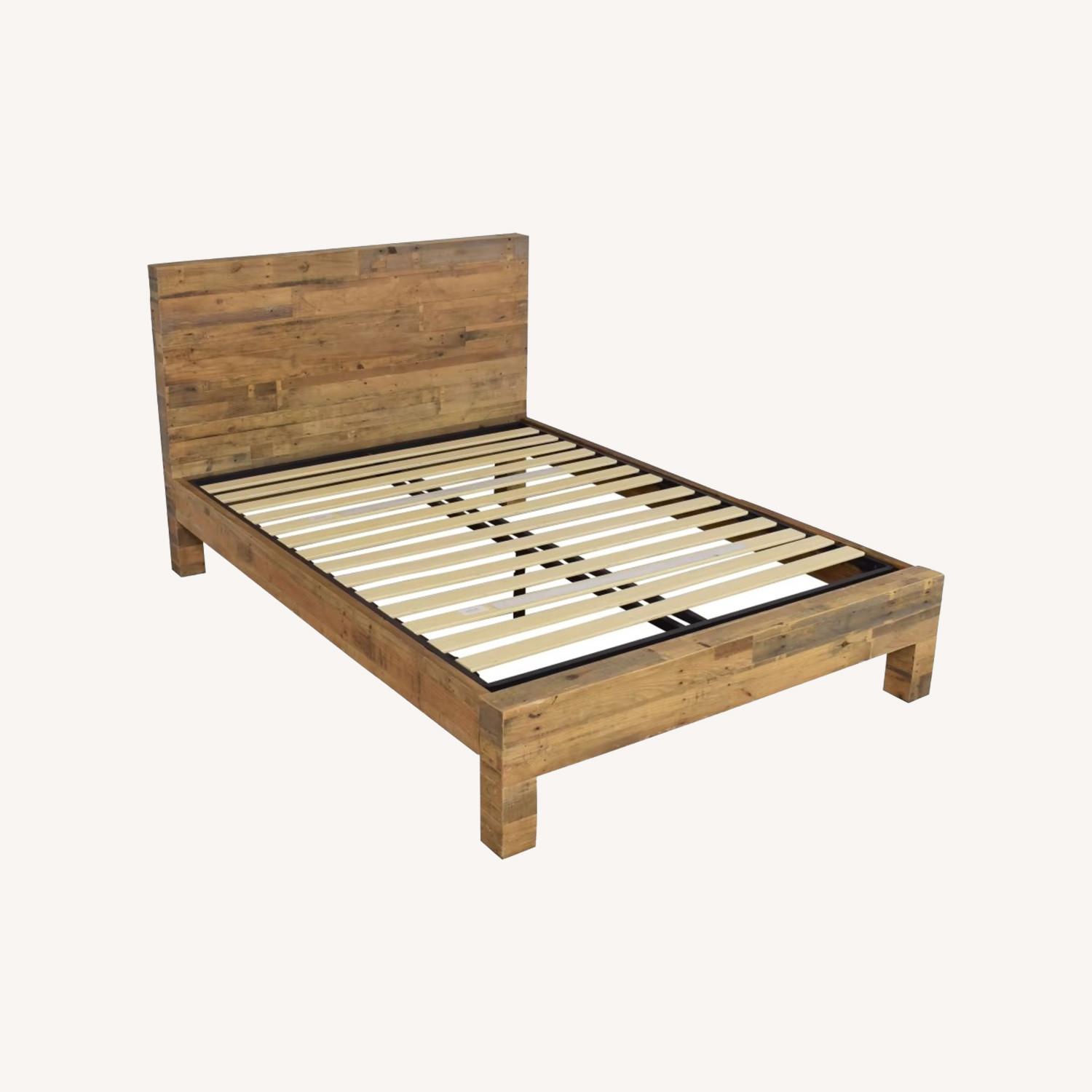 West Elm Emmerson Reclaimed Wood Queen Bed Frame - image-0