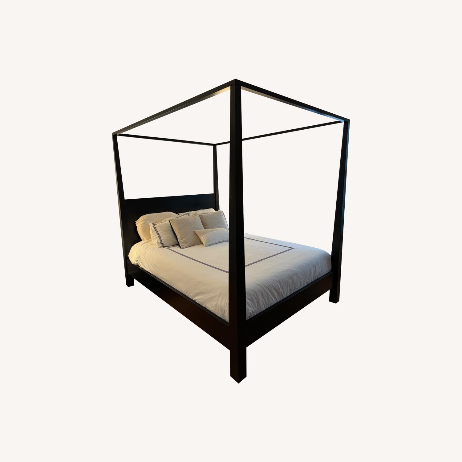 Crate & Barrel Canopy Queen Bed - image-0