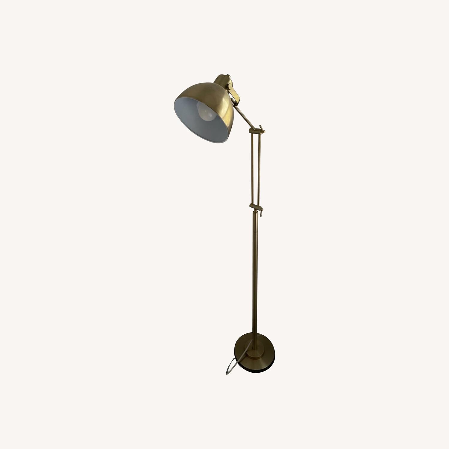 Matte Gold Colored Floor Lamp - image-0