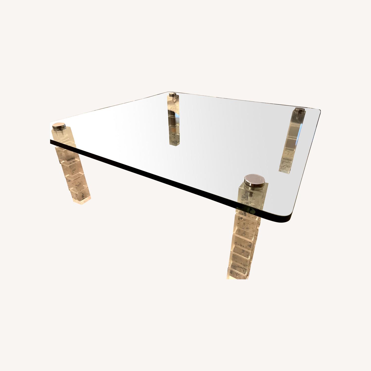 Custom Glass and Acrylic Coffee Table - image-0