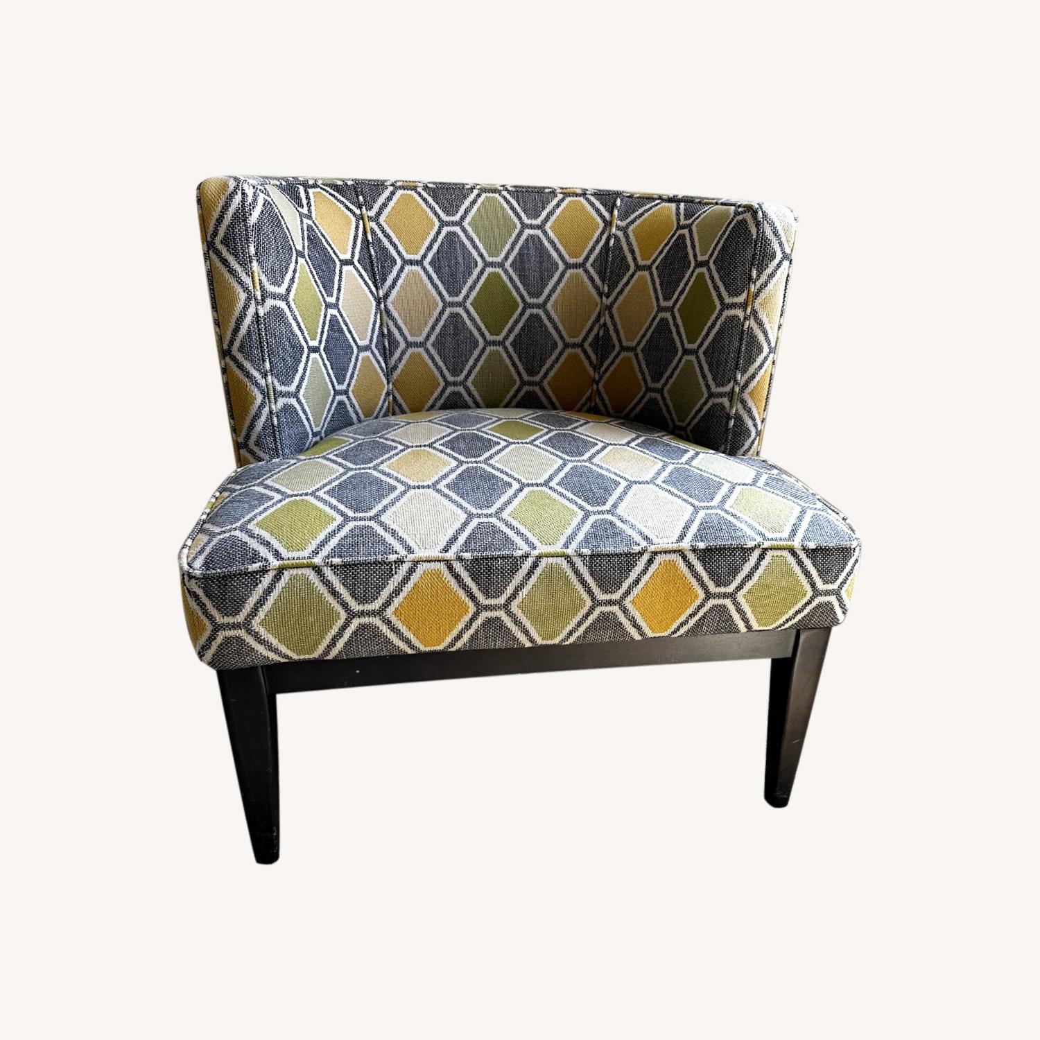 Crate & Barrel Grayson Chair Geometric Pattern - image-0