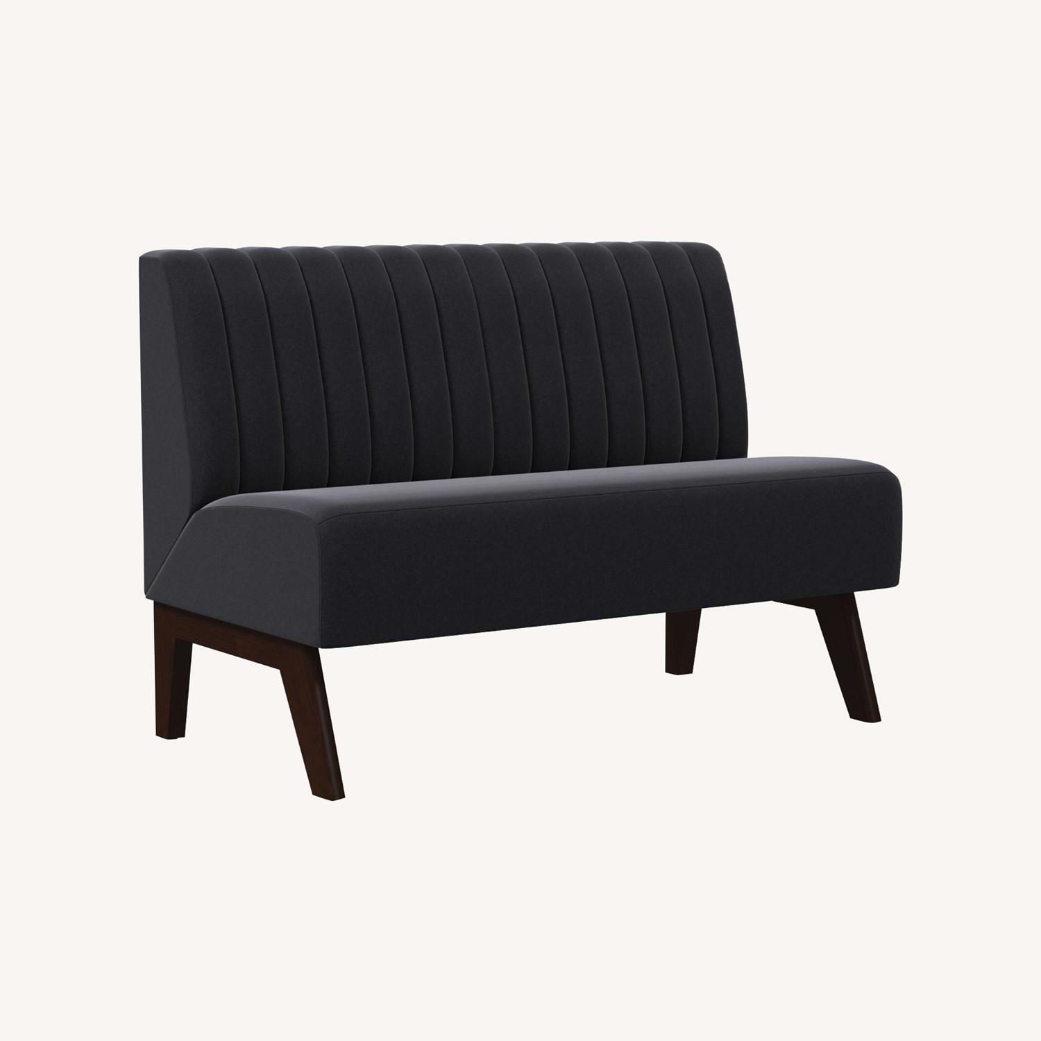 West Elm Novak Banquette -Vertical Channel Tufting - image-0
