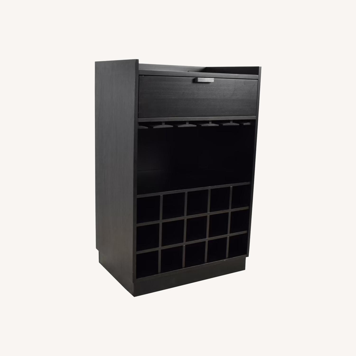 Crate & Barrel Skyler Java Rolling Bar Cart - image-0