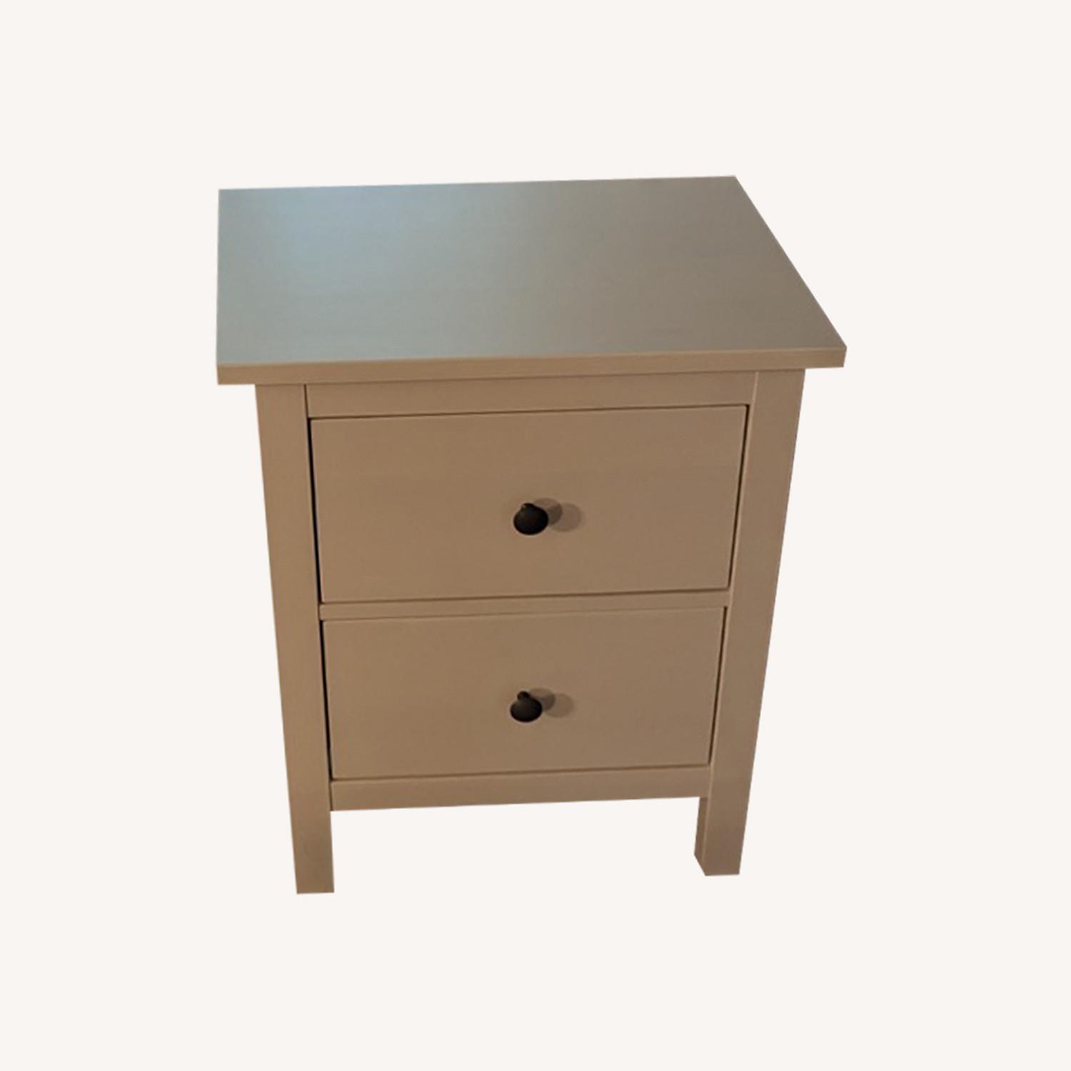 Two White IKEA Hemnes Nightstands - image-3